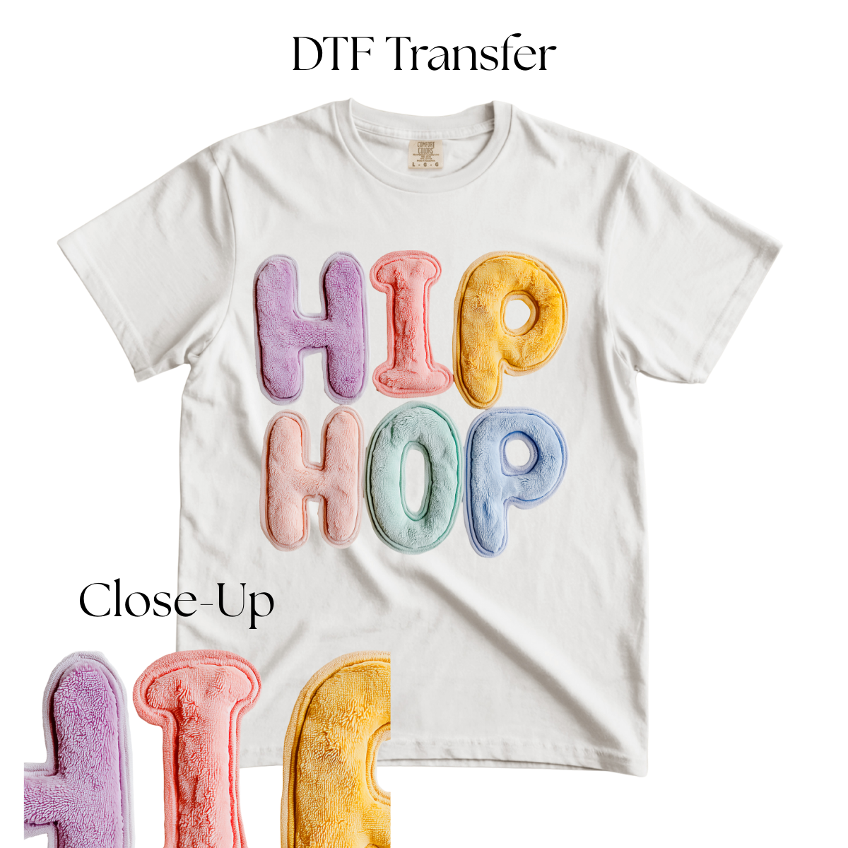 Hip Hop Colorful DTF Transfer