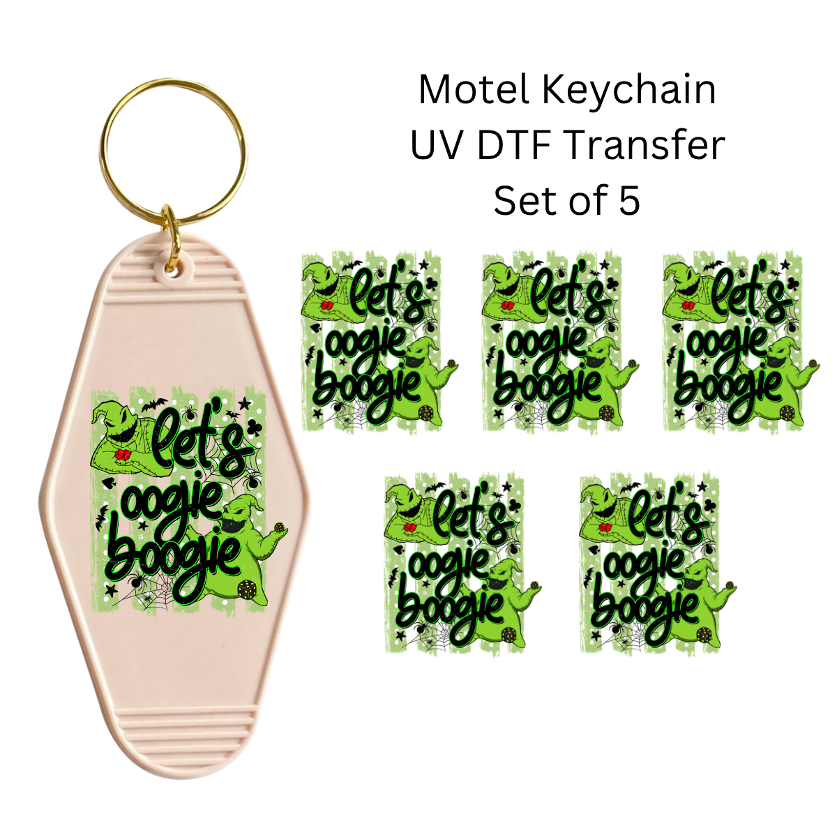 Lets Boogie Set of 5 Keychain Transfers