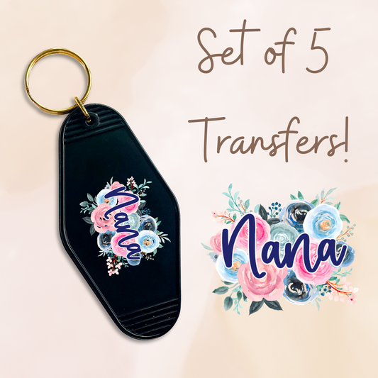 Nana Floral MOTEL KEYCHAIN Transfer