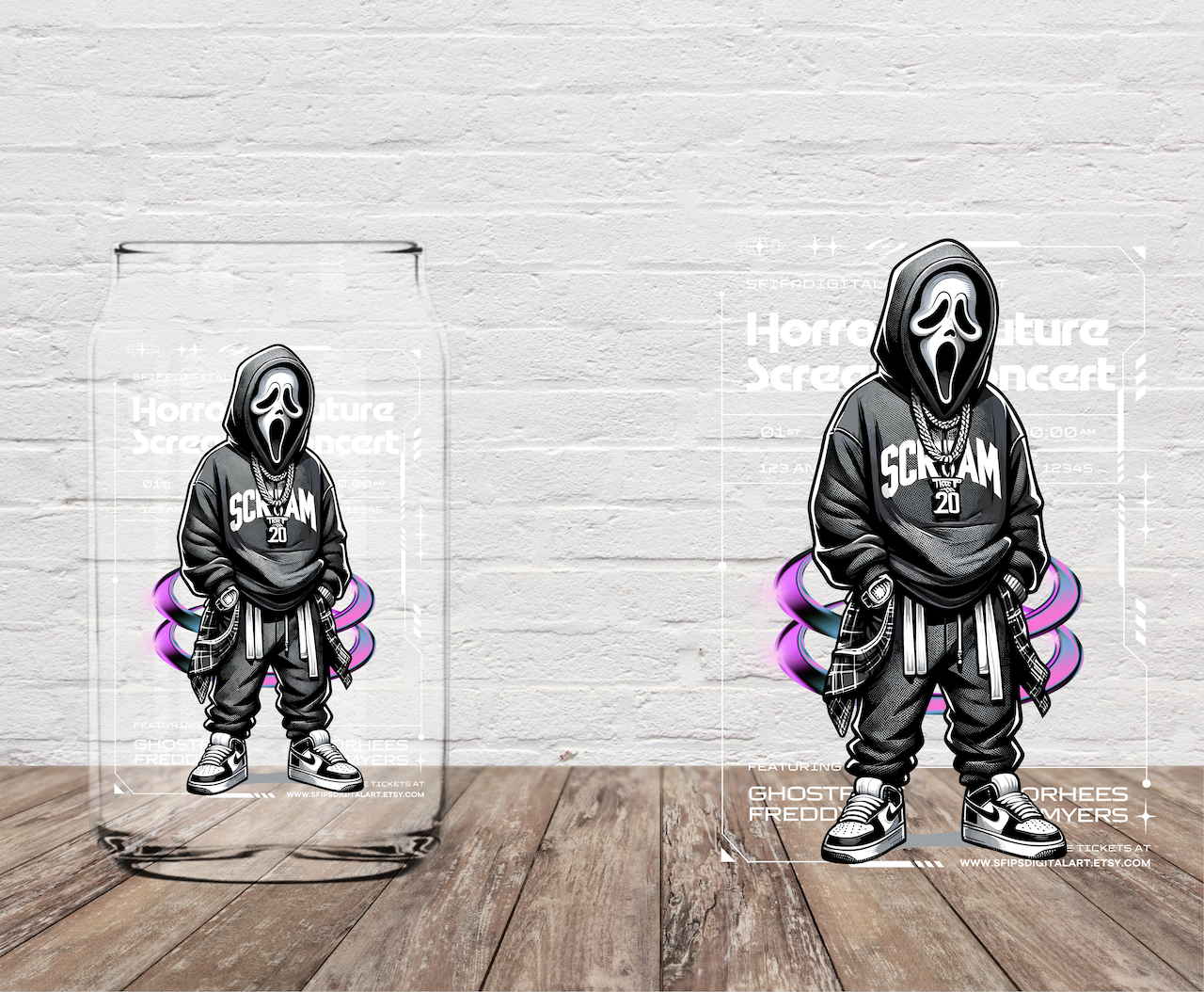Scream Street 4" UV DTF