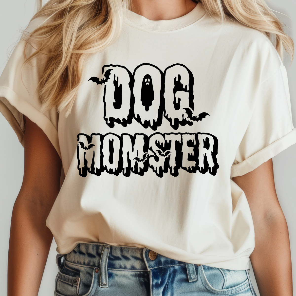 Dog Momster Single Color DTF Transfer