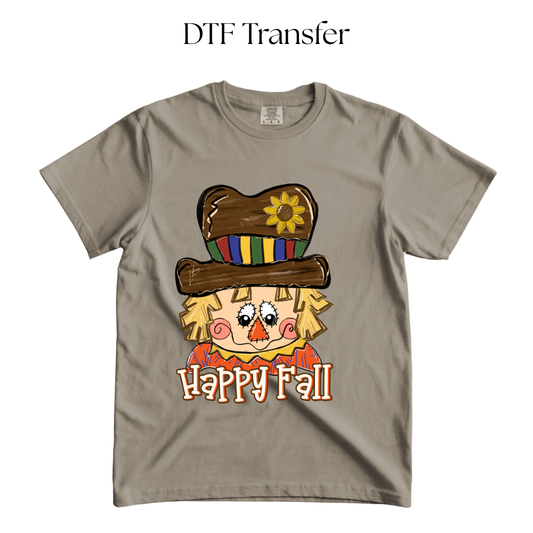 Happy Fall Scarecrow DTF Transfer