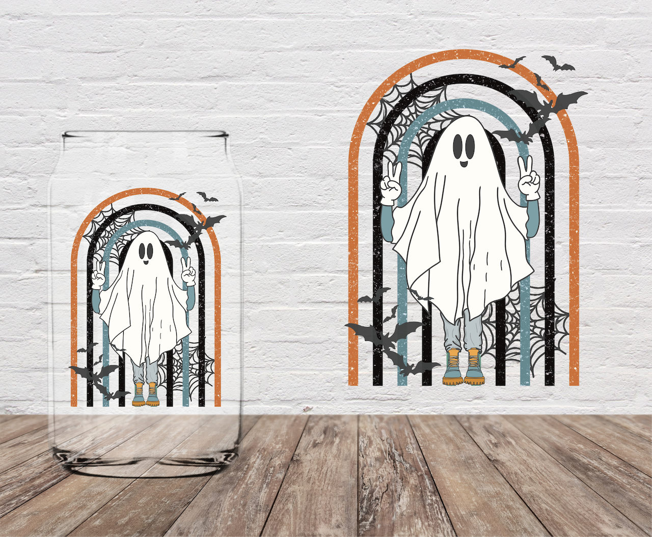 Rainbow Ghost SEASONAL 4" UV DTF