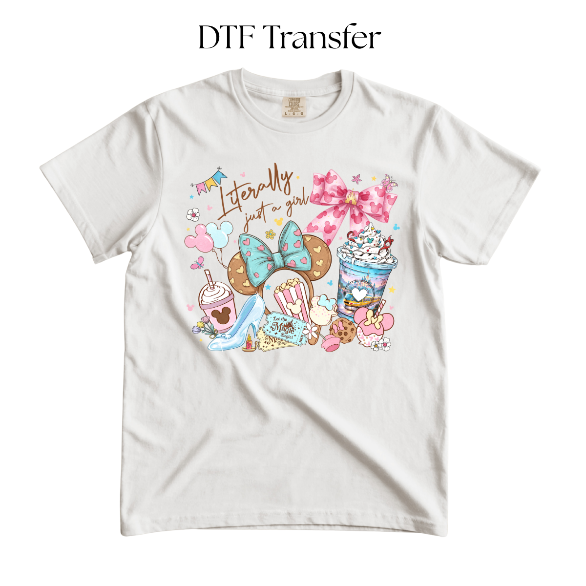 Literally Just a Girl Mouse DTF Transfer