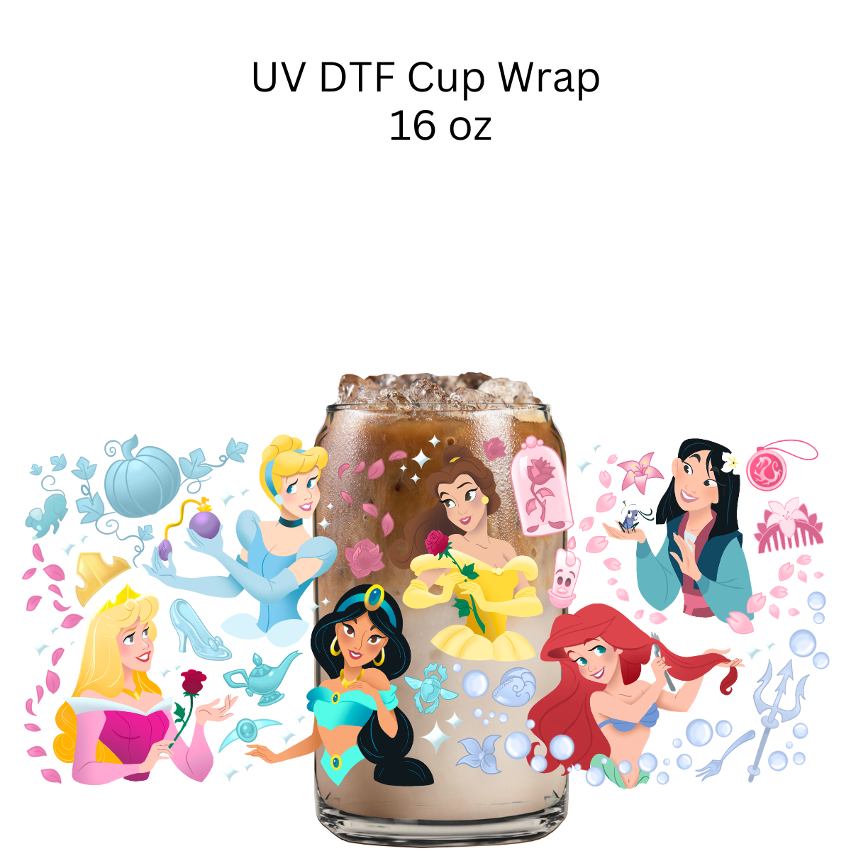 Princesses UV DTF Cup Wrap