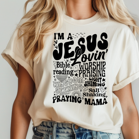 Bible Reading Mama Single Color DTF Transfer