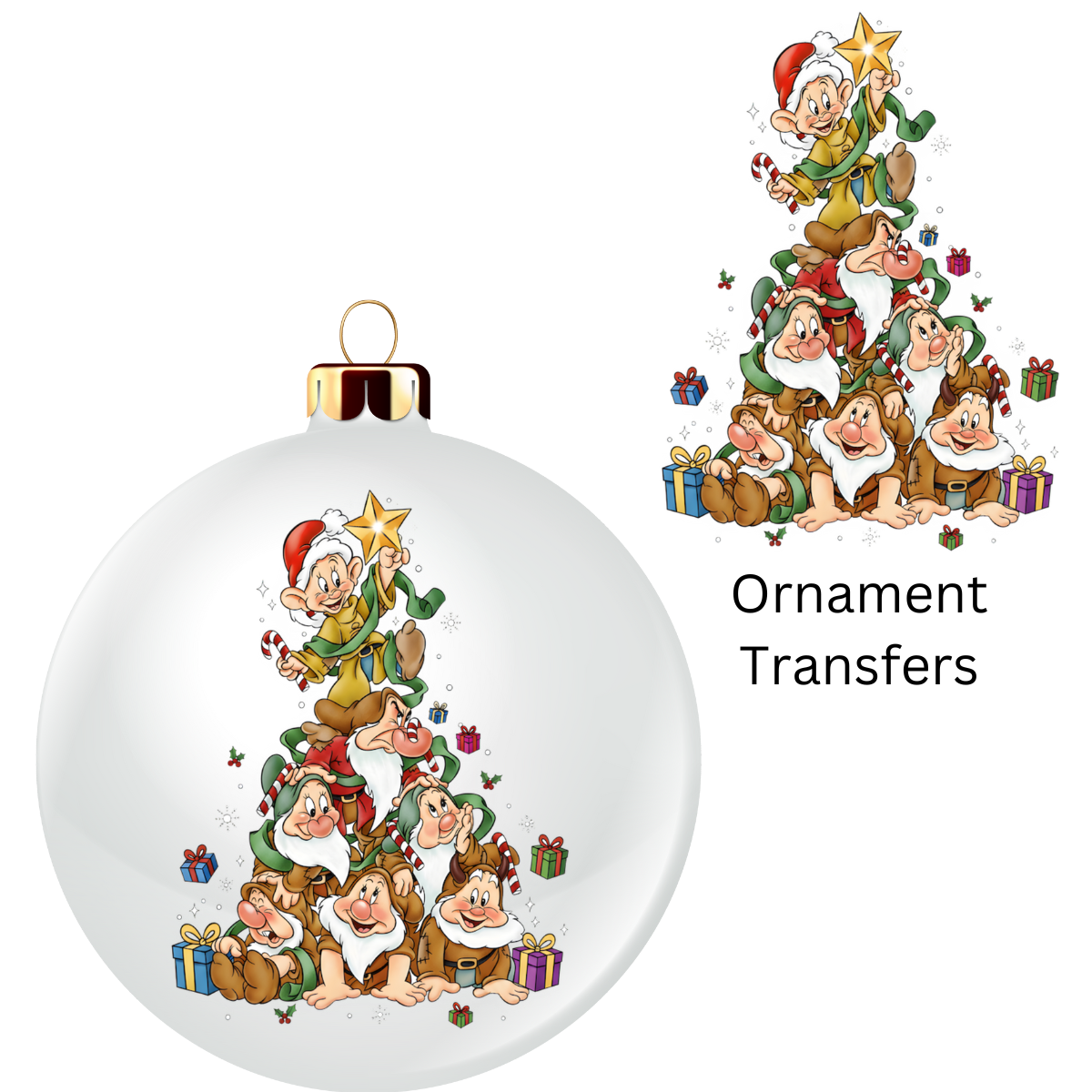 Dwarfs Tree Ornament Transfer UV DTF