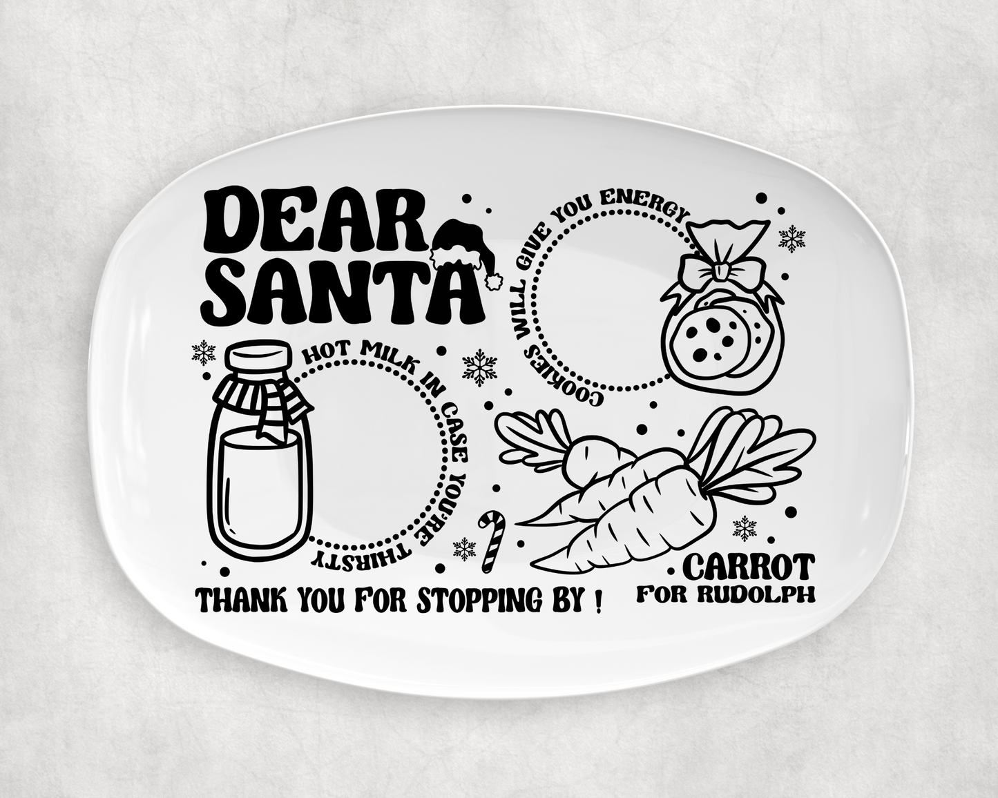GOOD Dear Santa Plate UV DTF Transfer