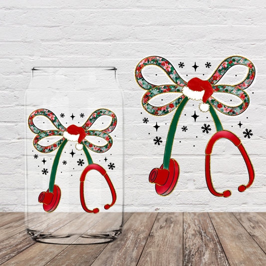 Christmas Stethoscope  4" UV DTF