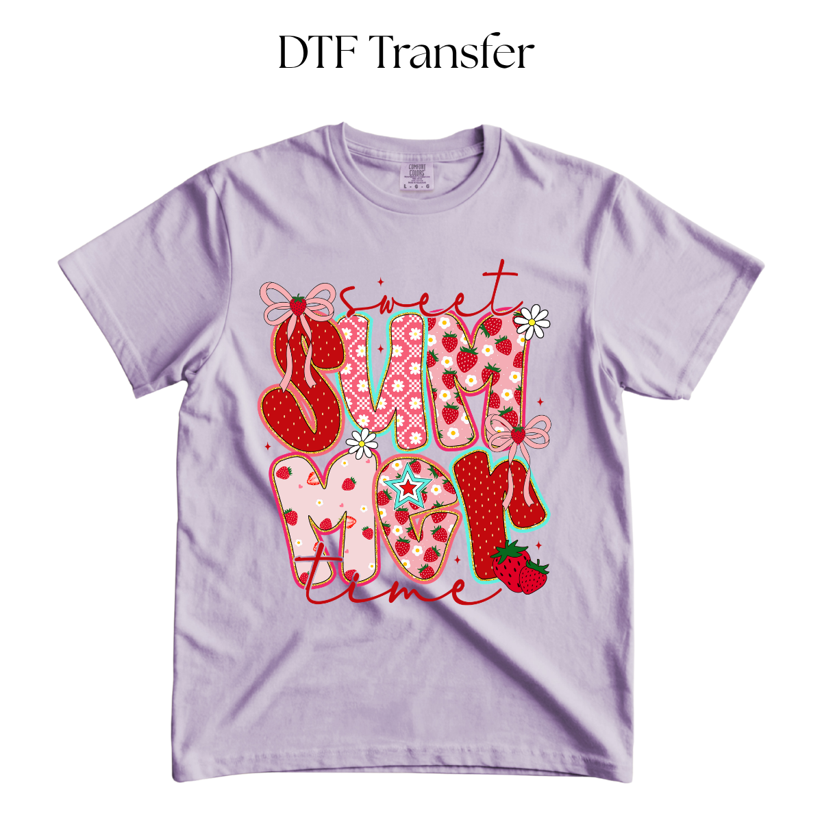 Sweet Summer Time Strawberries DTF Transfers