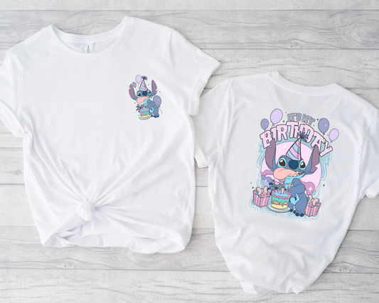 It's My Birthday Blue Creature SET DTF Transfer