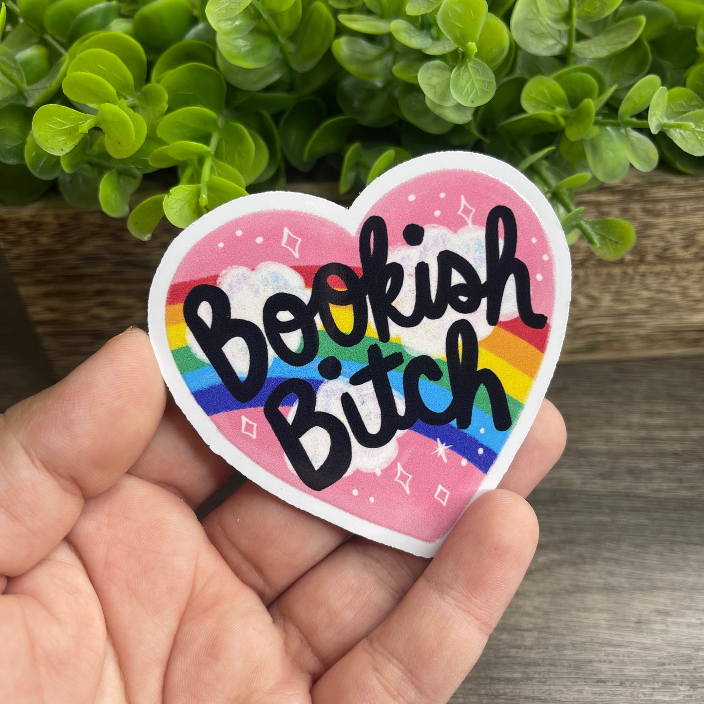 Bookish Bitch White Vinyl Sticker