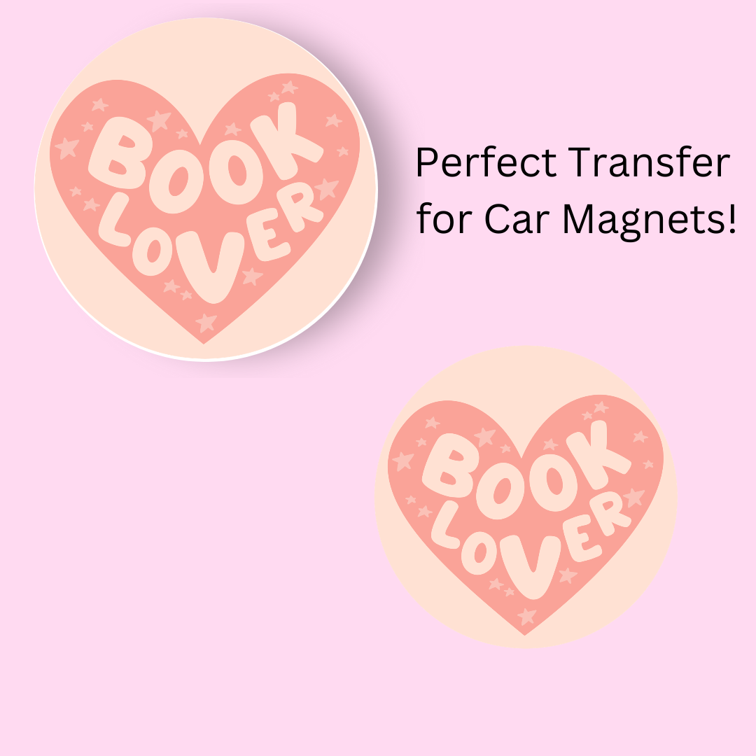 Book Lover 4.5" UV DTF (perfect for car magnets)