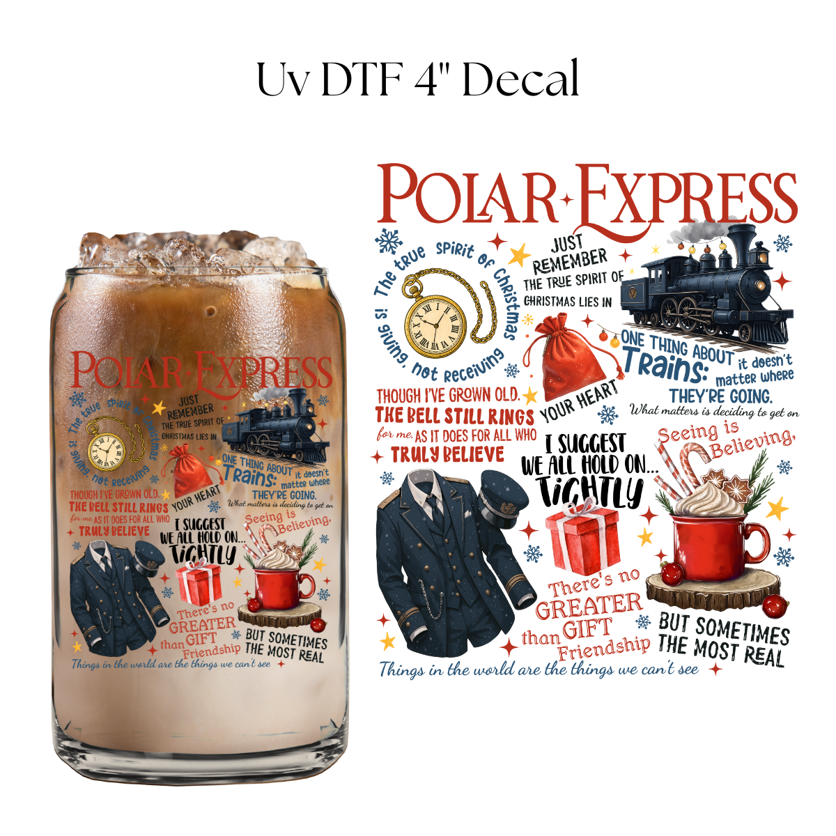 Polar Train 4” UV DTF Decal