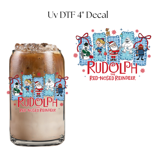 Rudolph the Reindeer 4” UV DTF Decal