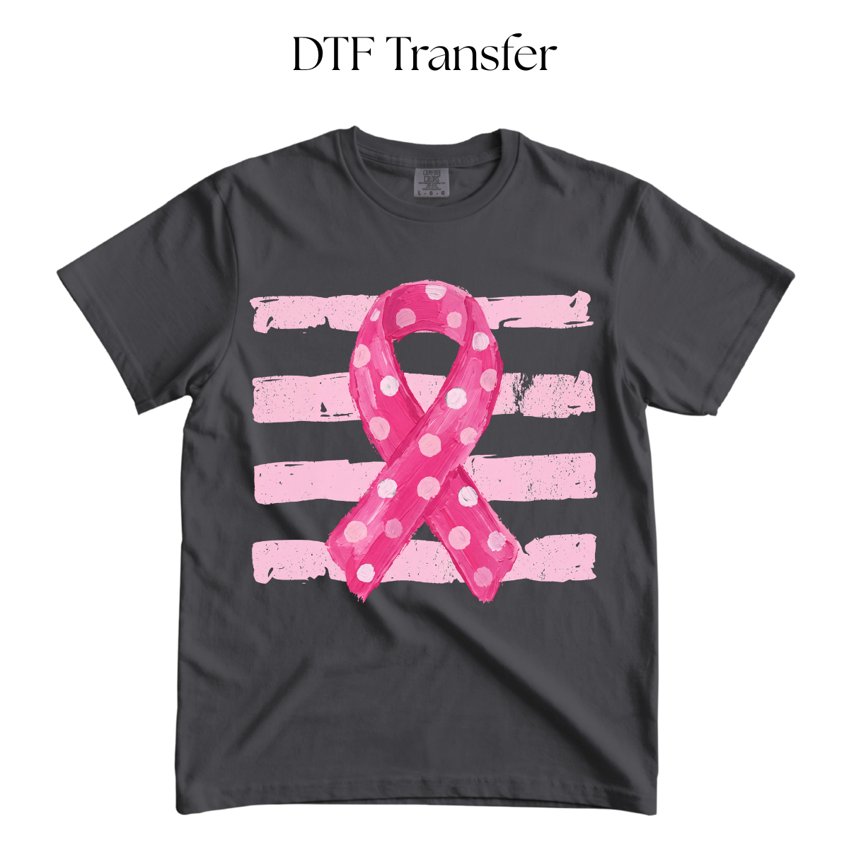 Pink Ribbon DTF Transfer