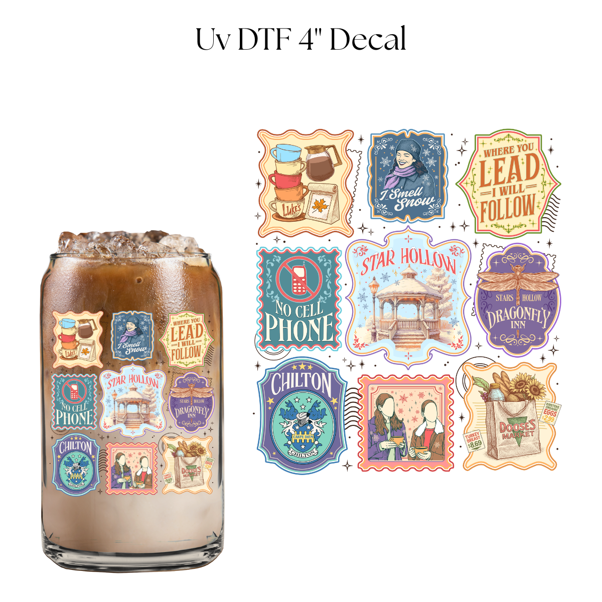 SH Winter and Fall 4” UV DTF Cup Decal