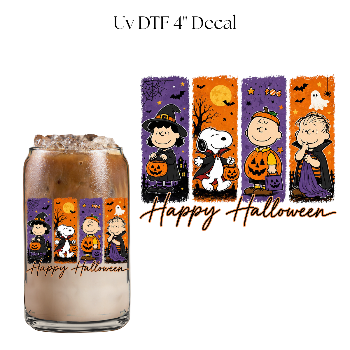 Happy Halloween Snoop Frames 4” UV DTF Cup Decal