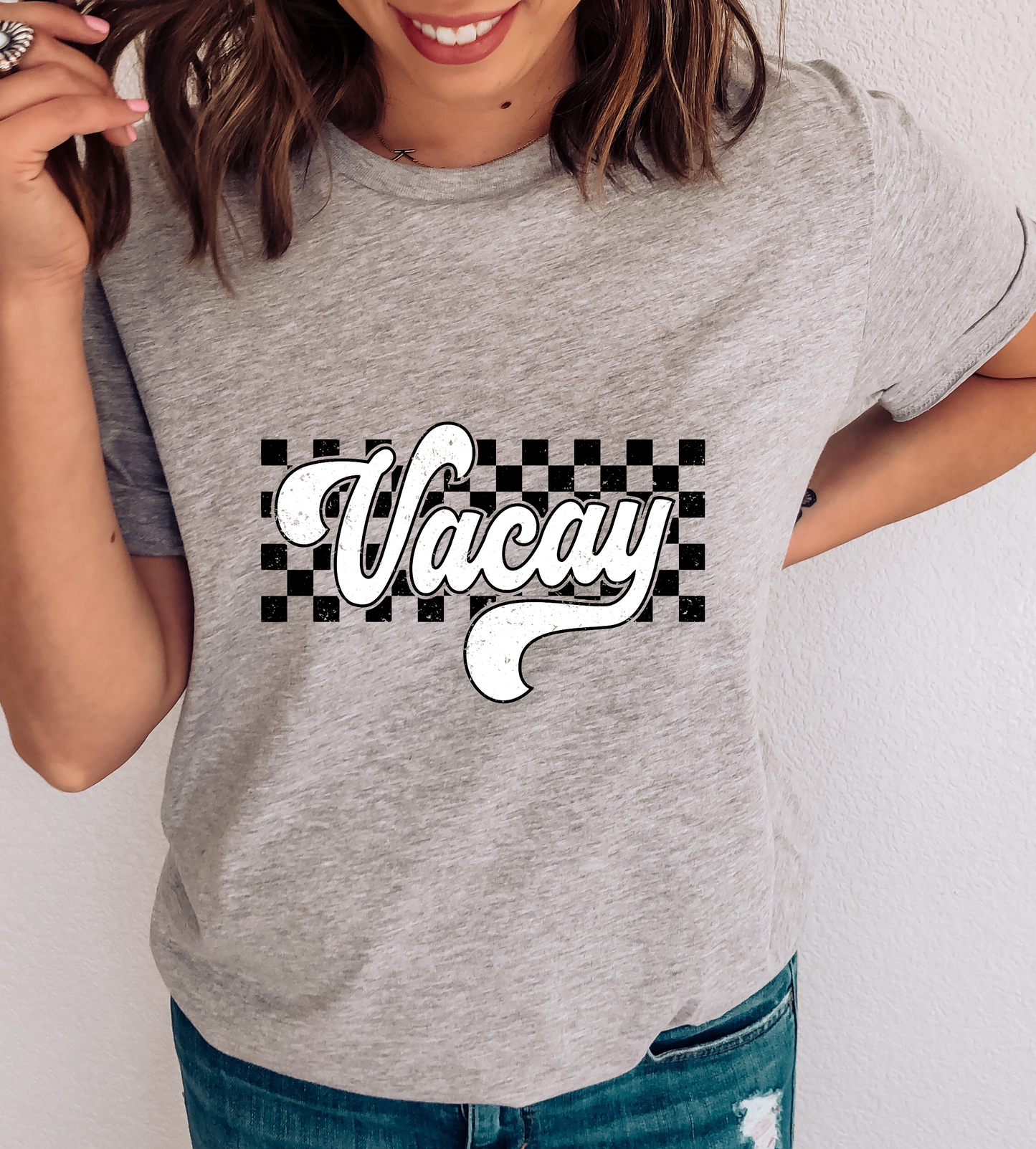 Checkered Vacay DTF Transfer