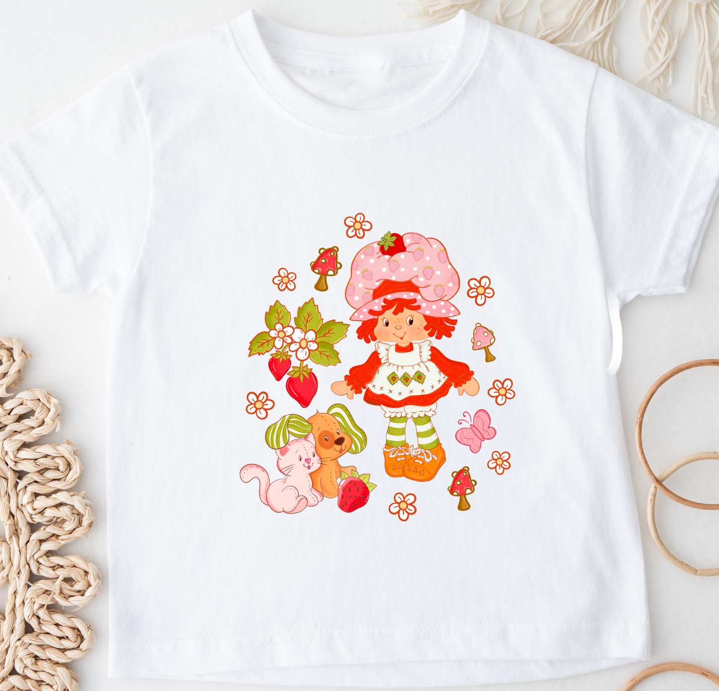 Strawberry Girl DTF Transfer Available in Adult and Youth