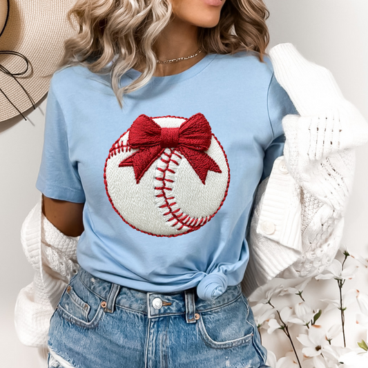 Faux Chenille Baseball DTF TRANSFER