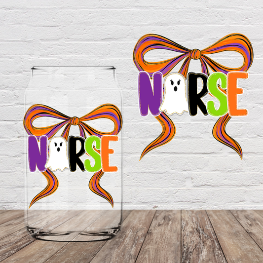 Nurse Halloween Bow 4" UV DTF