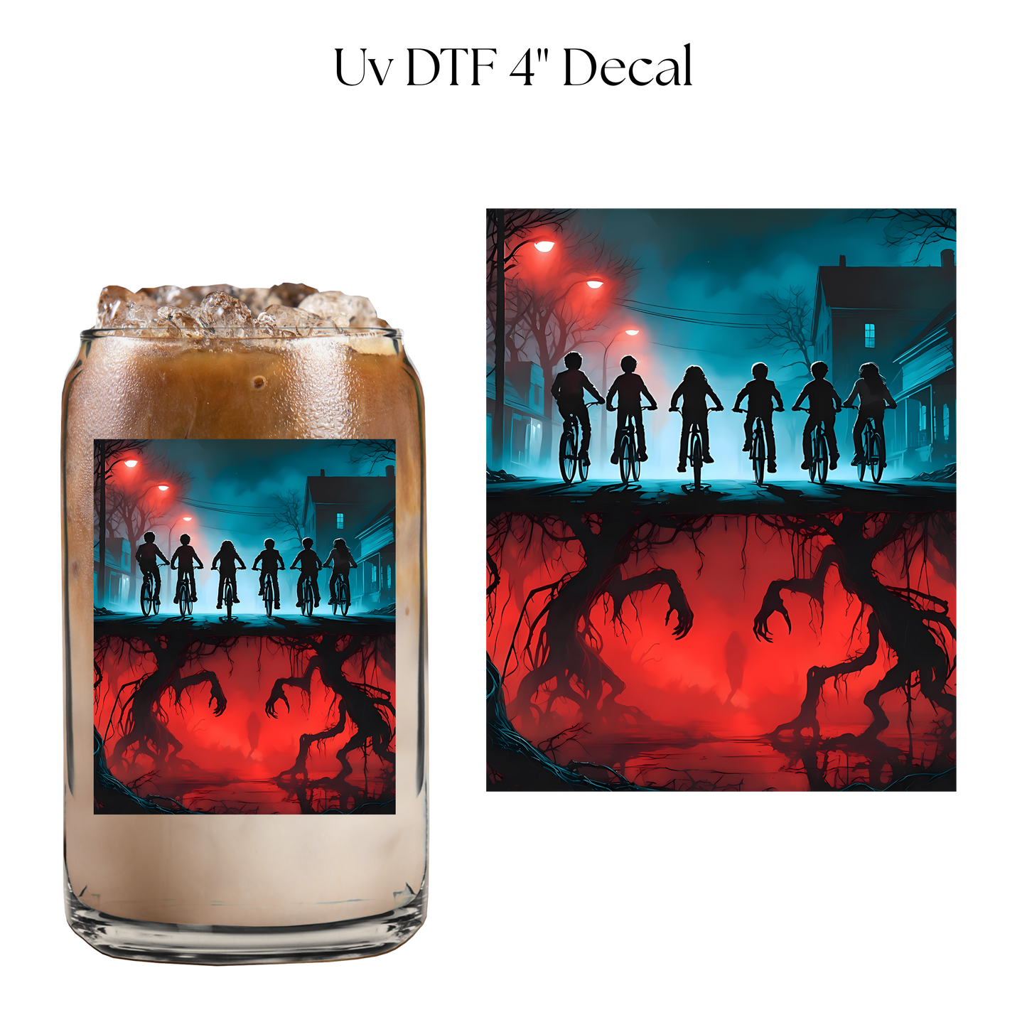 Stranger Bikes 4” UV DTF Decal