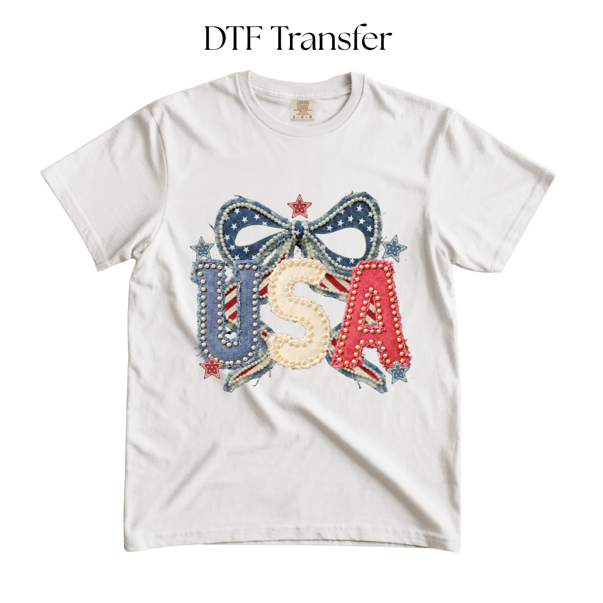 USA Appliqué Pearls DTF Transfers