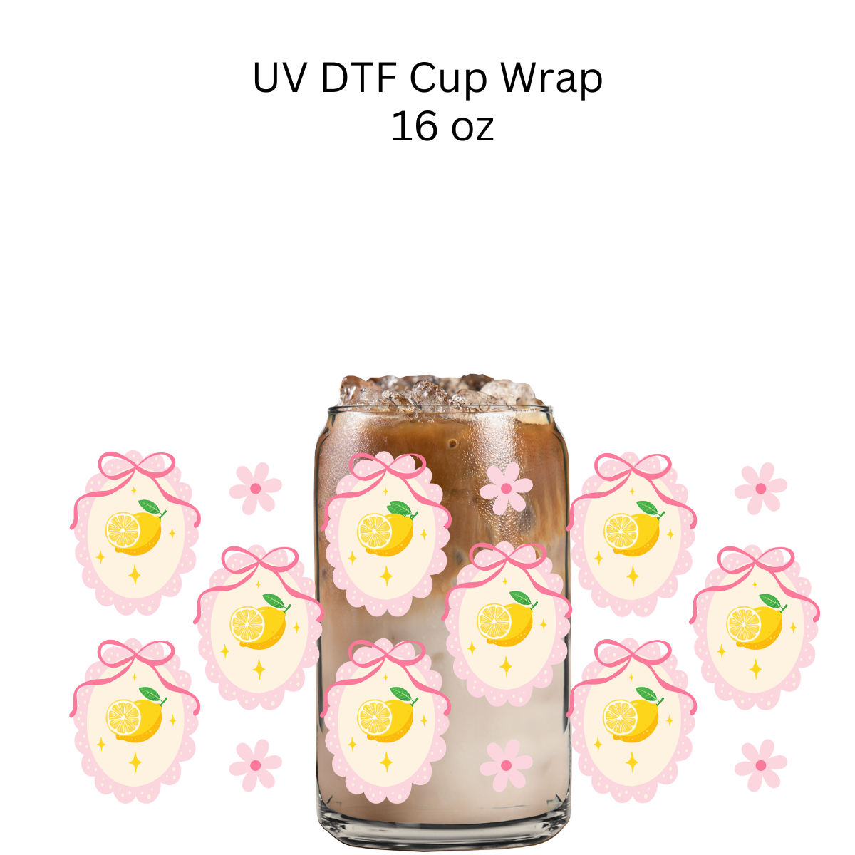 Lemon Frames DTF Cup Wrap