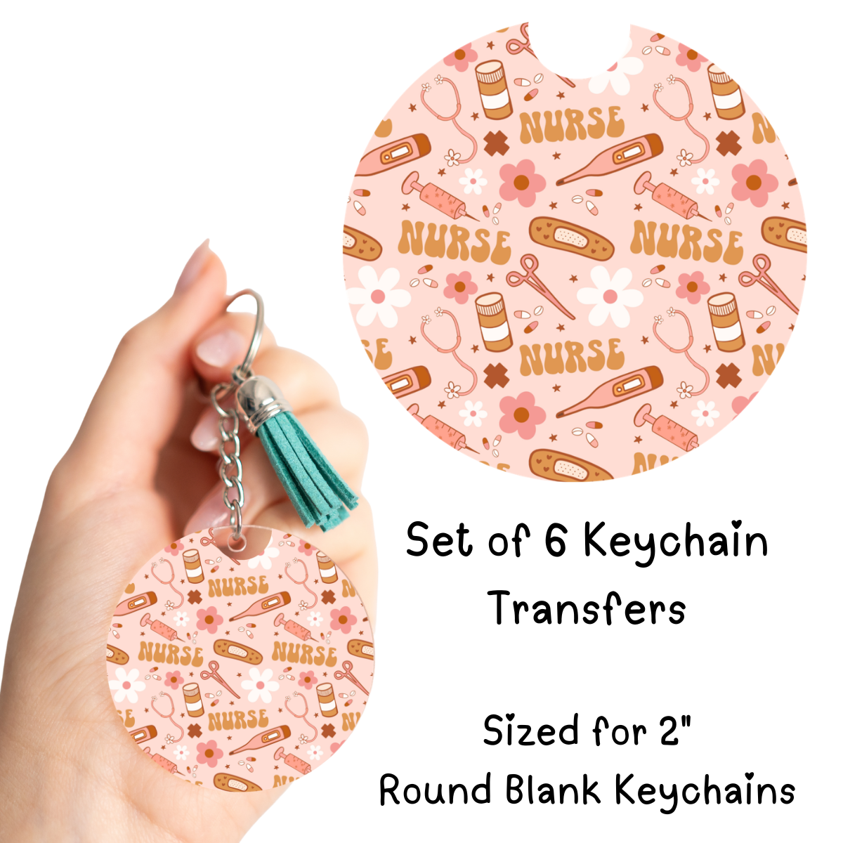 Nurse Stuff Keychain Transfer Set of 6