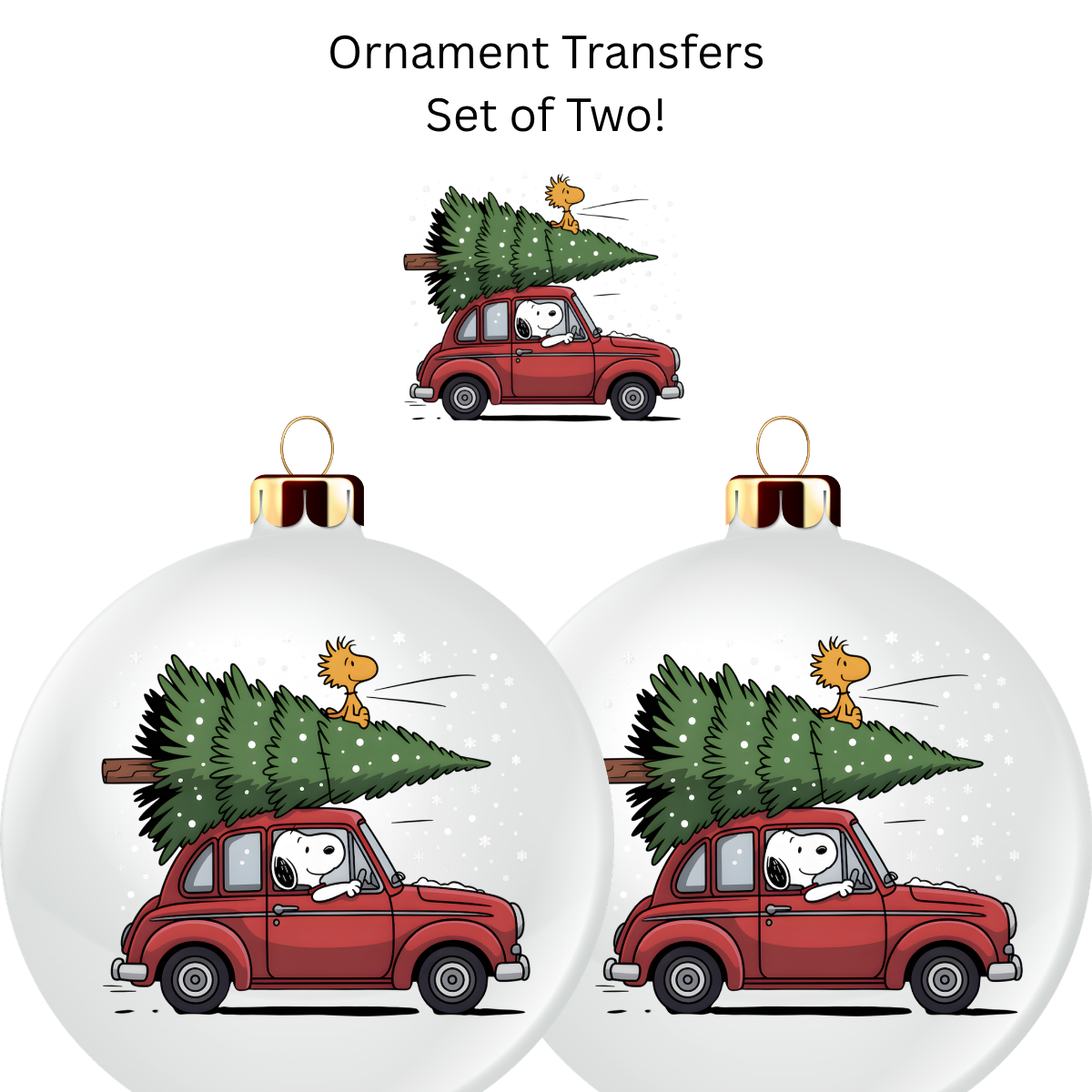 Snoop Red Car Ornament Transfer UV DTF (Set of 2)