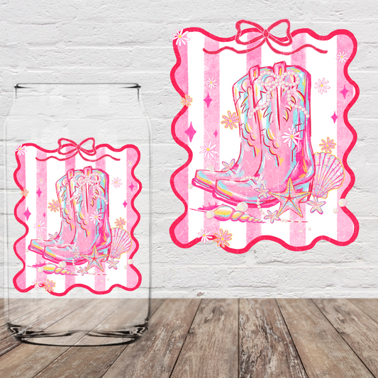 Seashell Boots 4" UV DTF