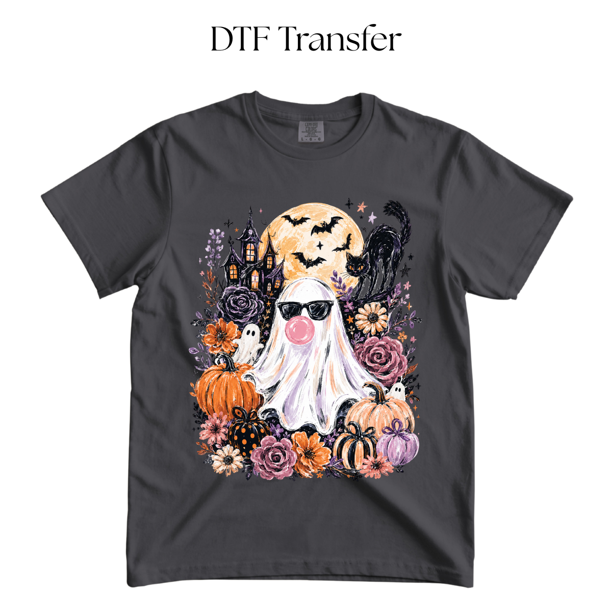 Fall Ghost Bubblegum DTF Transfer
