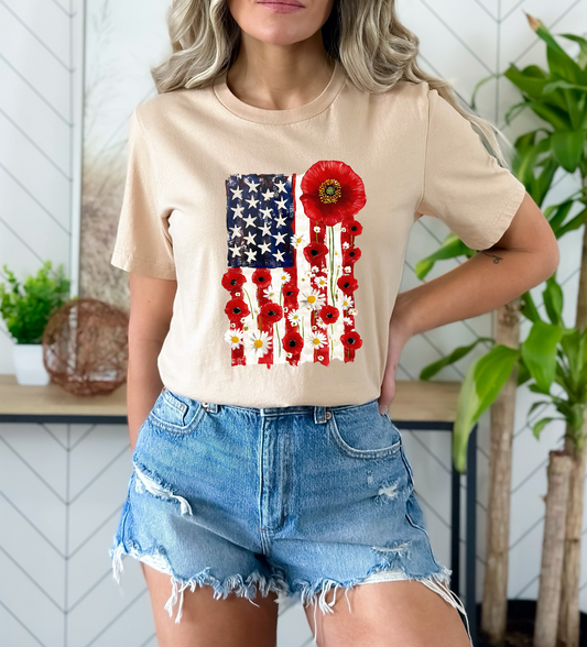 Floral Flag DTF TRANSFER