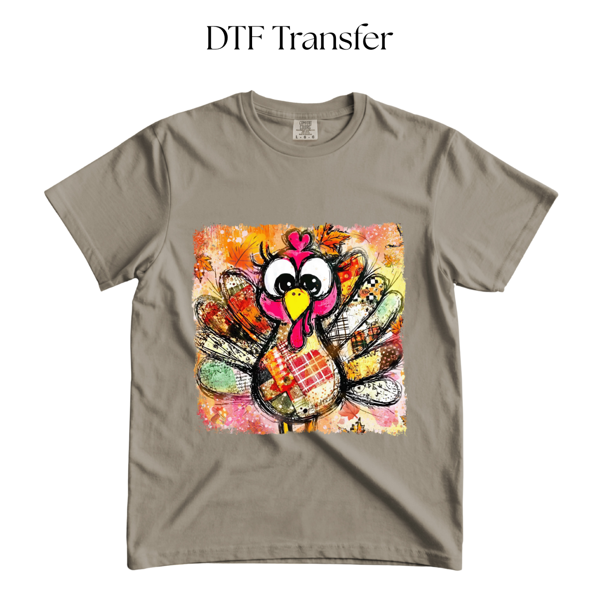 Colorful Turkey DTF Transfer