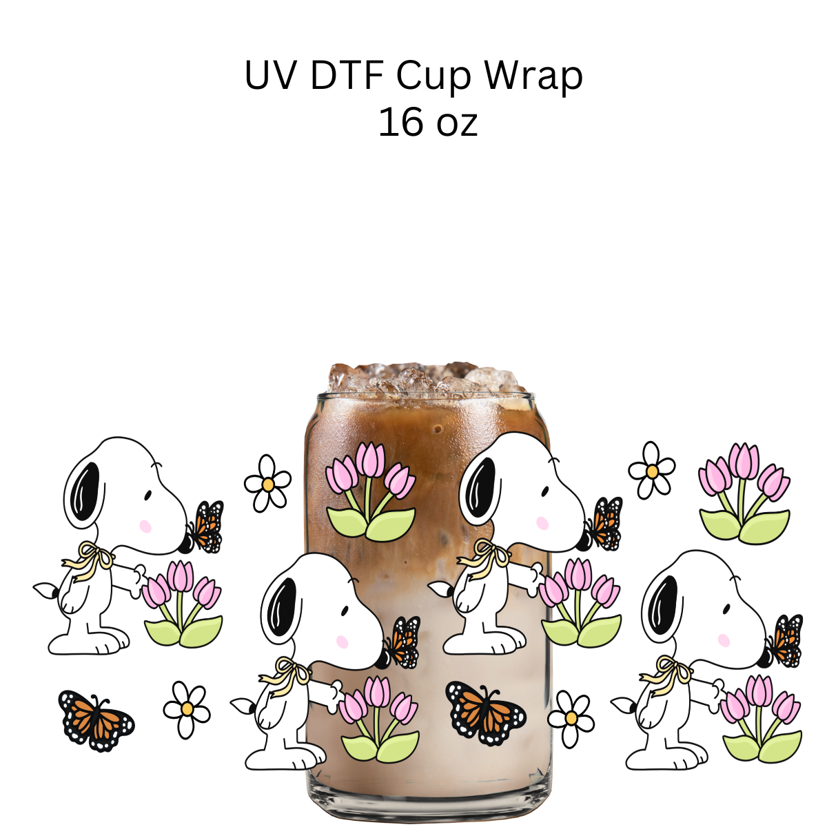 Spring Snoop Floral UV DTF Cup Wrap