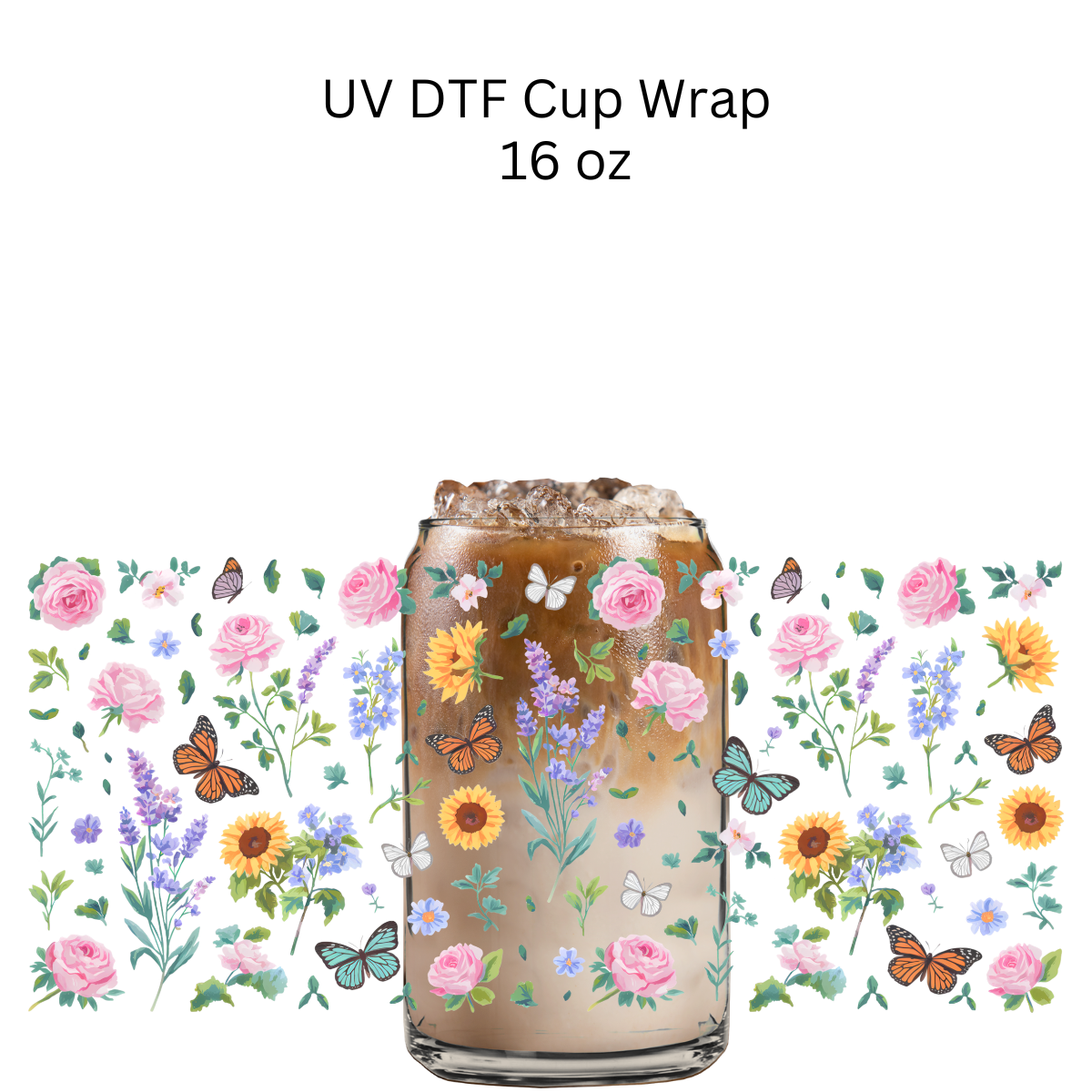 Wildflowers UV DTF Cup Wrap
