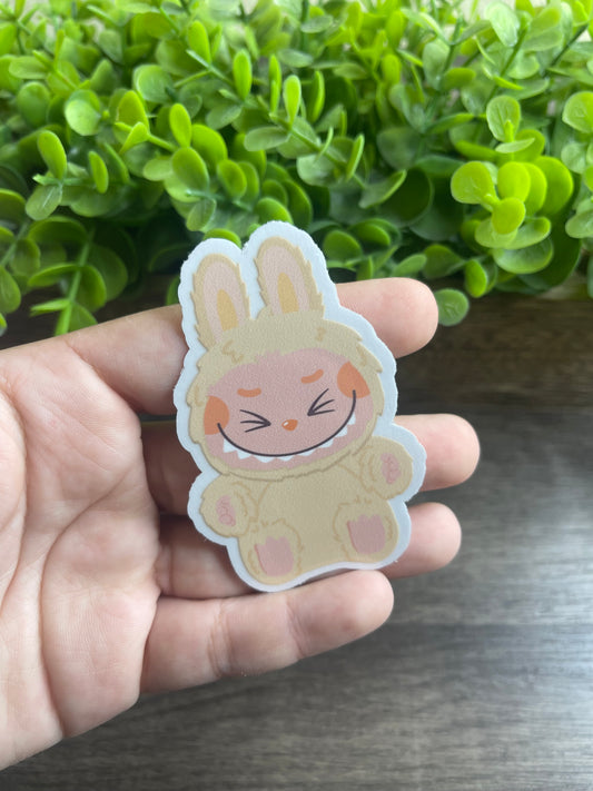 Yellow Bubu Clear Vinyl Sticker