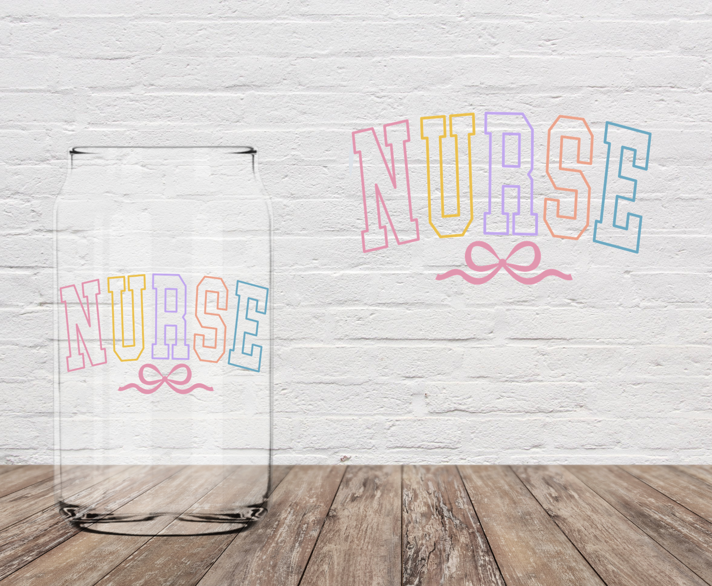 Nurse Colorful Outline 4" UV DTF