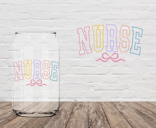 Nurse Colorful Outline 4" UV DTF
