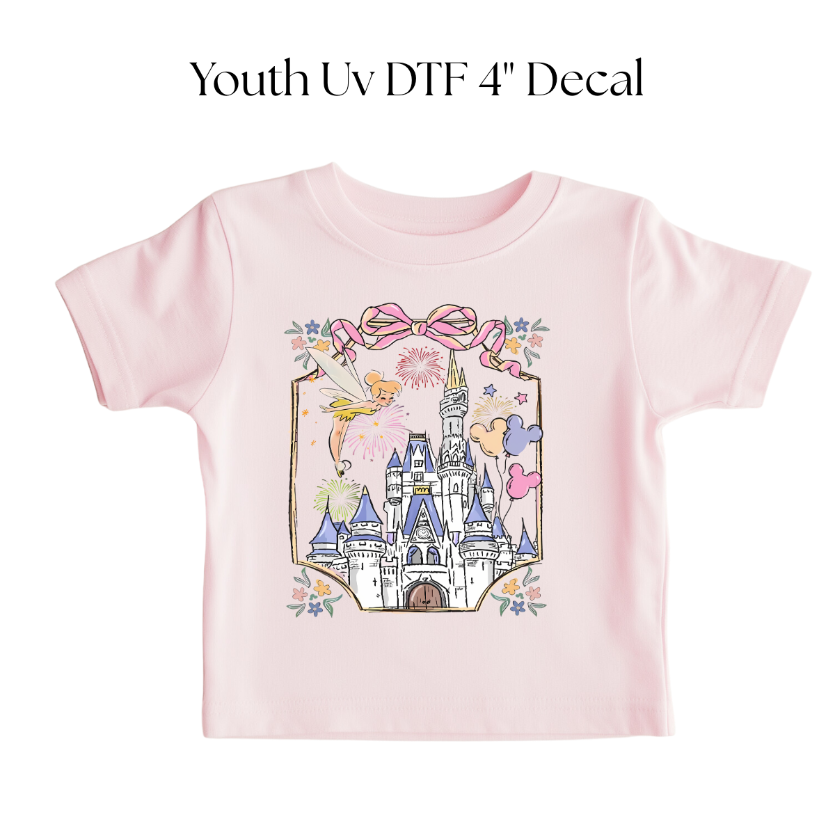 YOUTH Enchanted Pastel Color Castle DTF Transfer