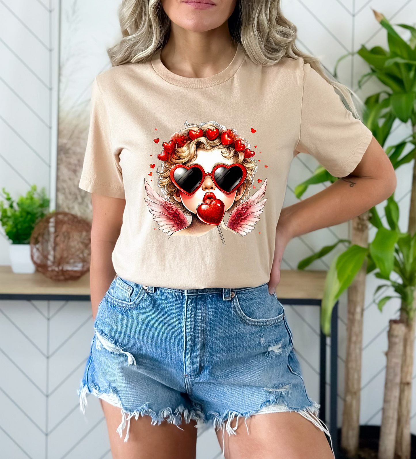 GOOD Angel Red Heart DTF TRANSFER