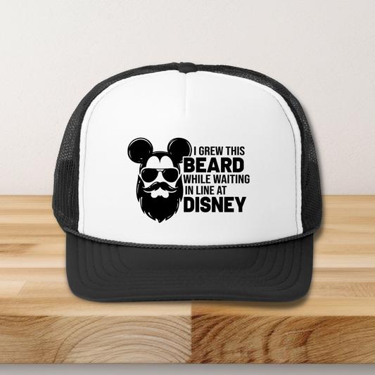 I Grew This Beard Waiting In Line Hat/Pocket Transfers DTF