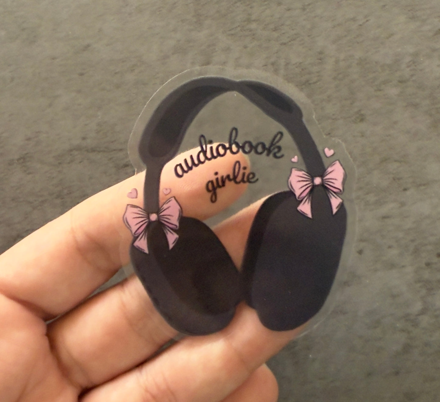Audiobook Girlie Clear Vinyl Sticker