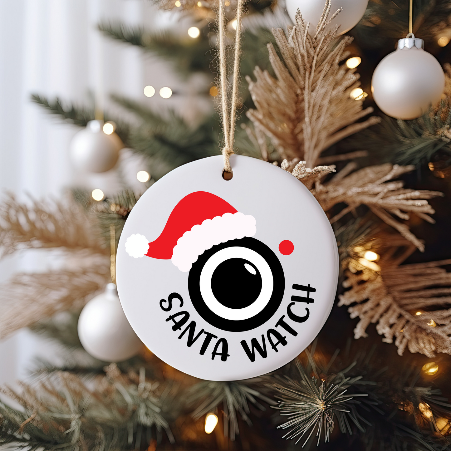 GOOD Santa Watch Ornament Size UV DTF DOUBLE SIDED