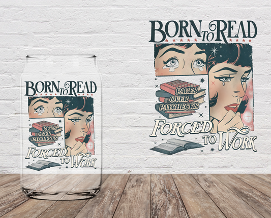 Born To Read 4" UV DTF Double Sided