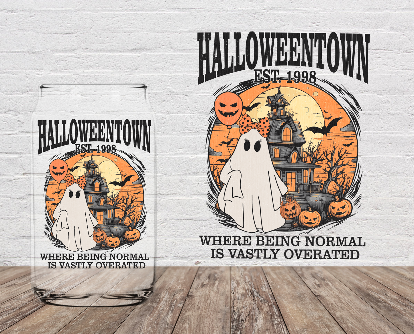 Halloween Town Ghostie SEASONAL 4" UV DTF