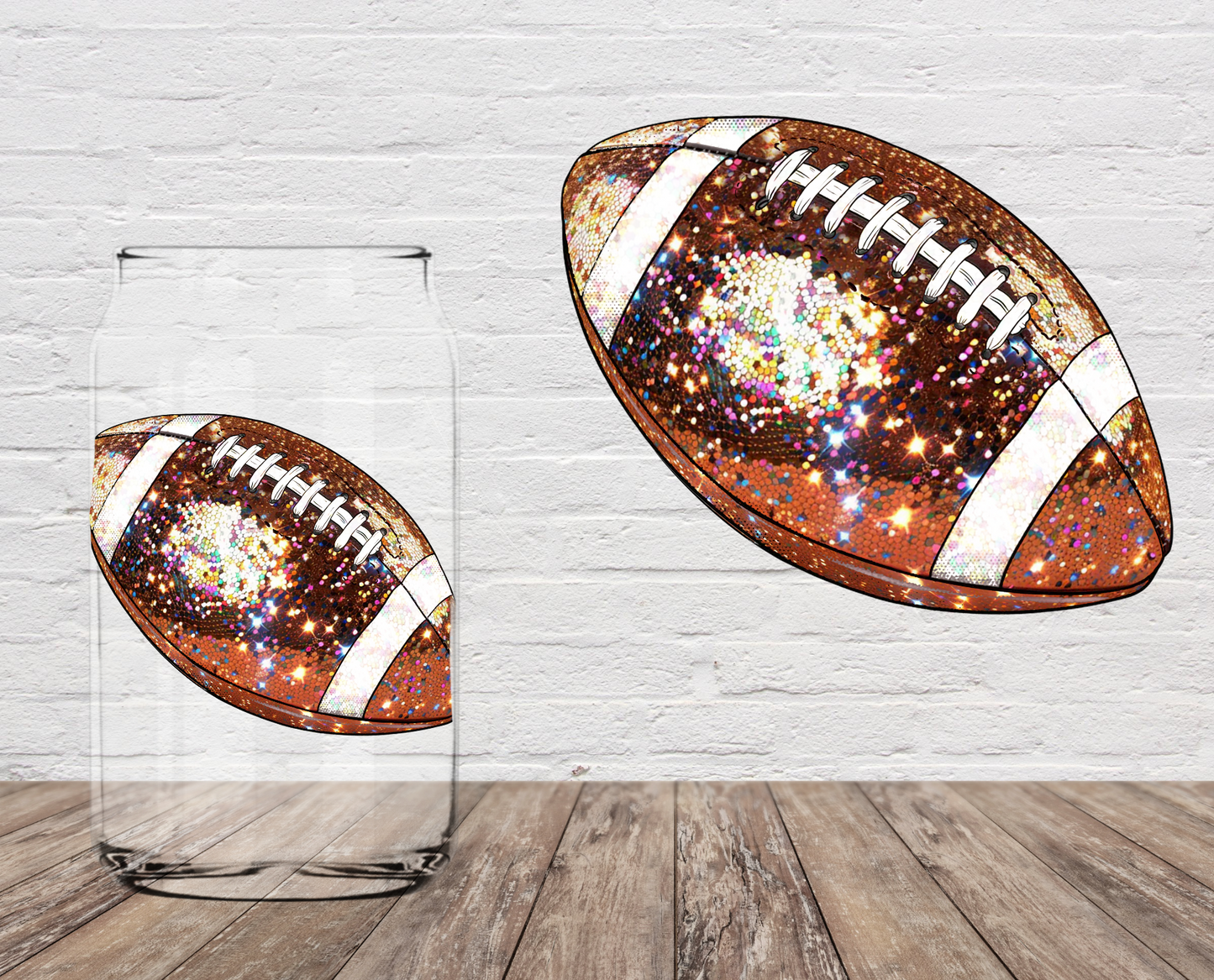 GOOD Glitter Football 4" UV DTF