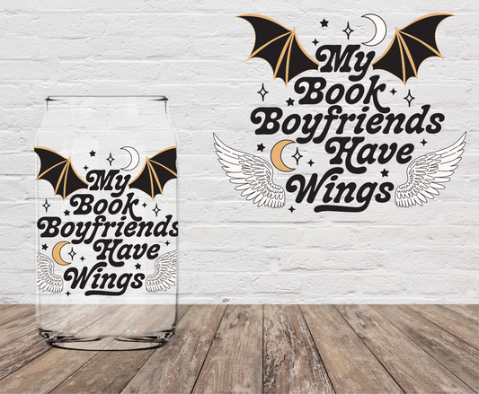 My Book Boyfriends have Wings 4" UV DTF DOUBLE SIDED