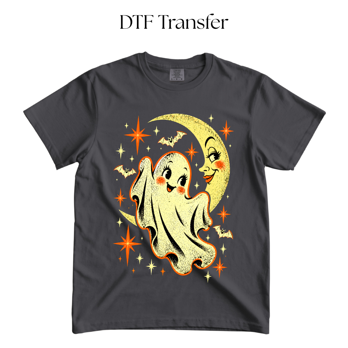 Ghost and Moon DTF Transfer
